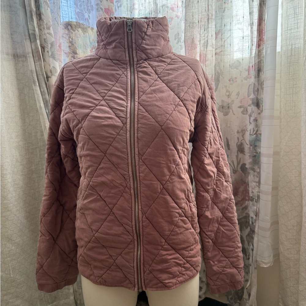 wild fable Quilted Mauve Zip-Front Puffer Jacket